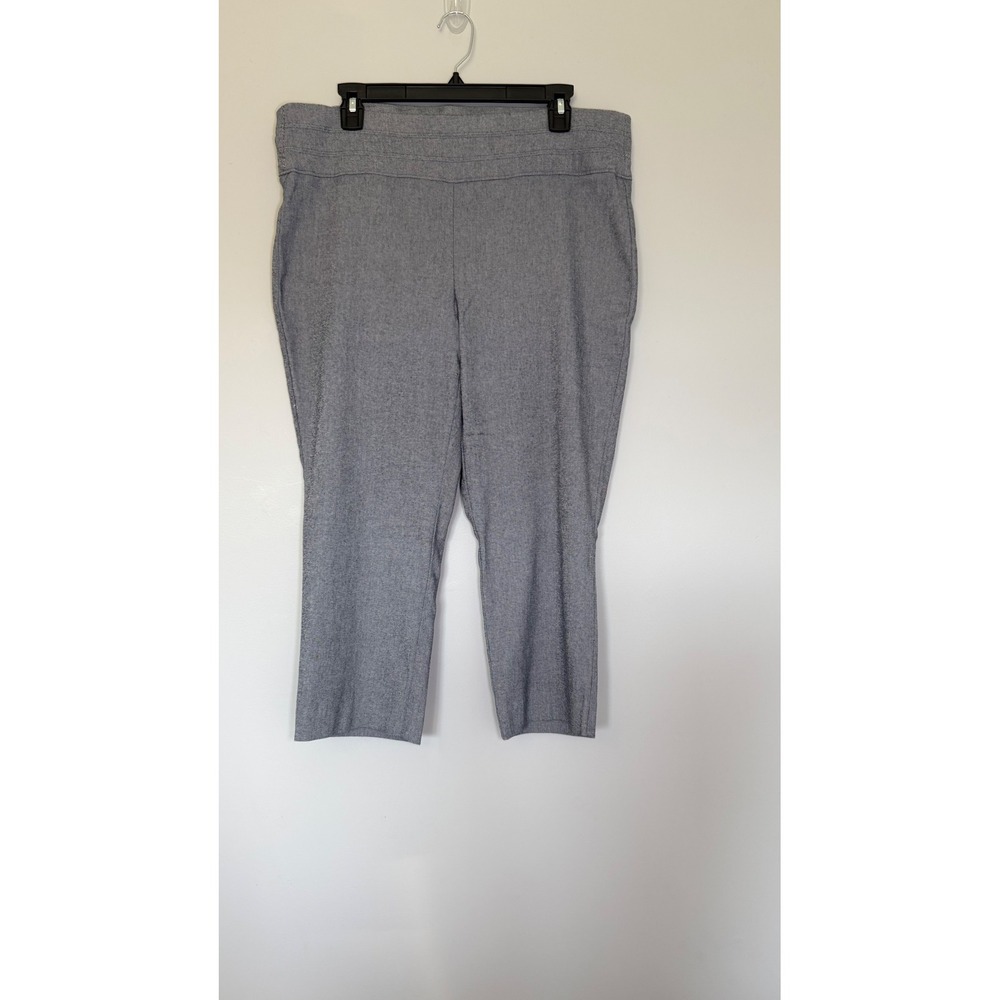 Alfani Stretch Ankle Pants Women's 16 Plus Size Pull On Rayon Blend